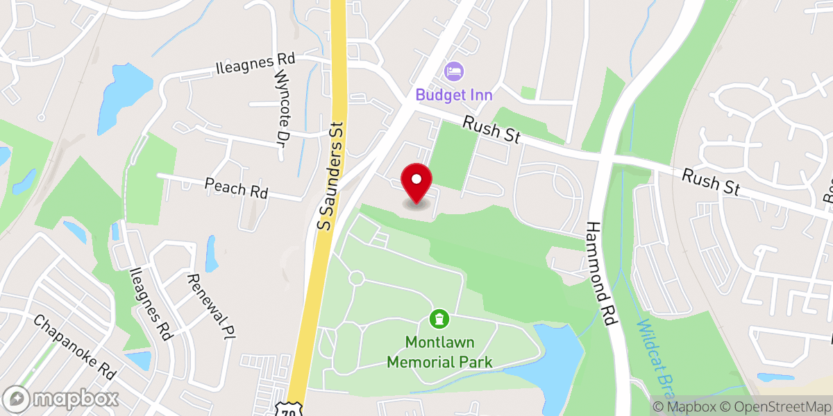 Map showing location of Victory Church