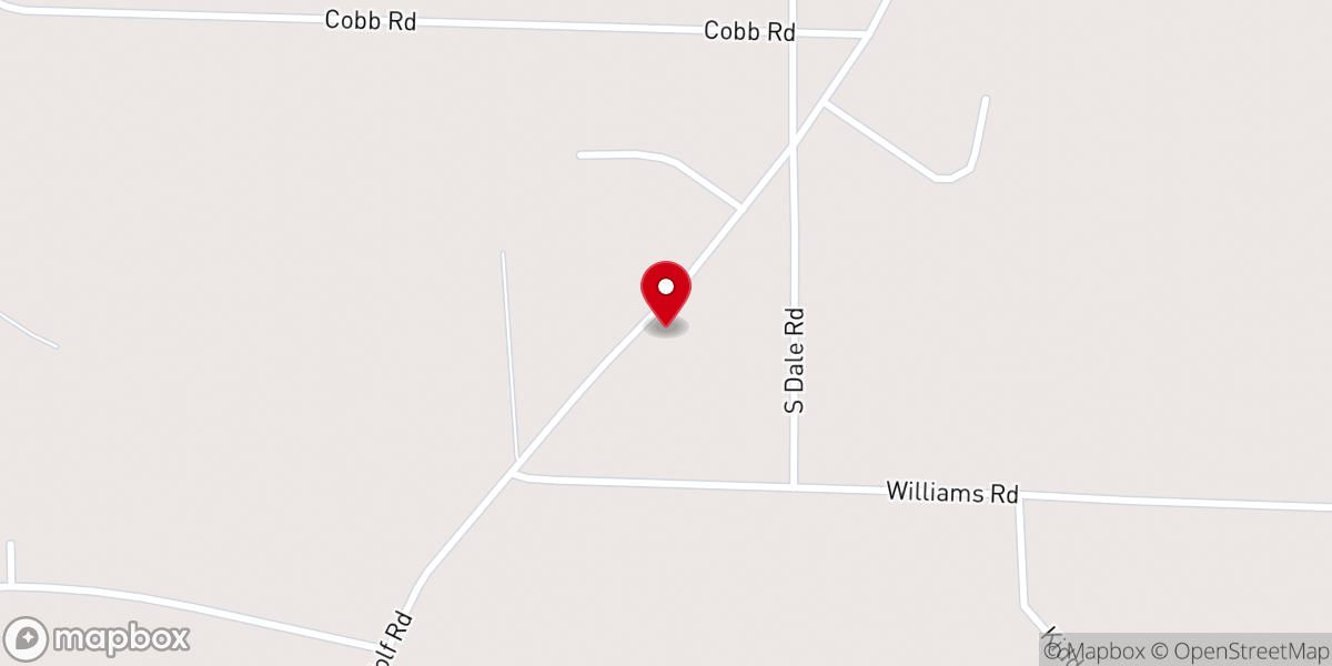 Map showing location of New Salem Church
