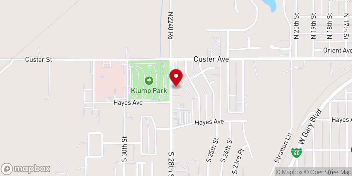 Map showing location of First Christian Church