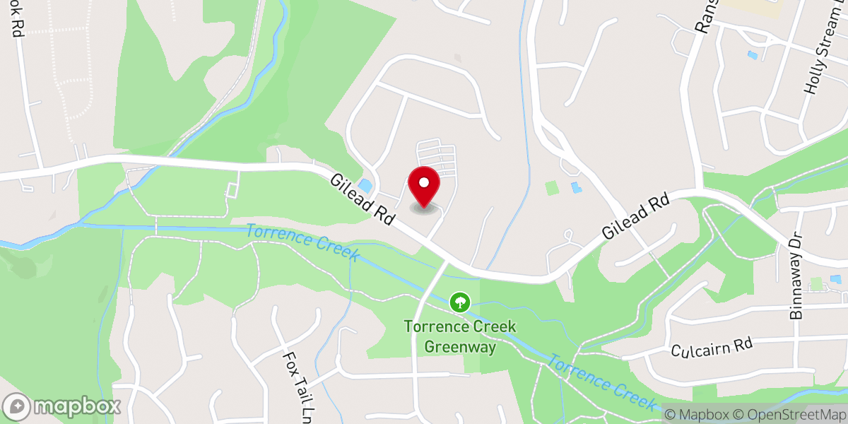 Map showing location of Lake Forest Church-Huntersville