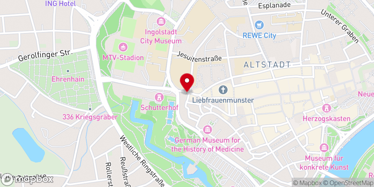 Map showing location of Kreuztor