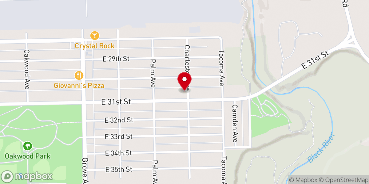 Map showing location of St John the Baptist Ukrainian Church