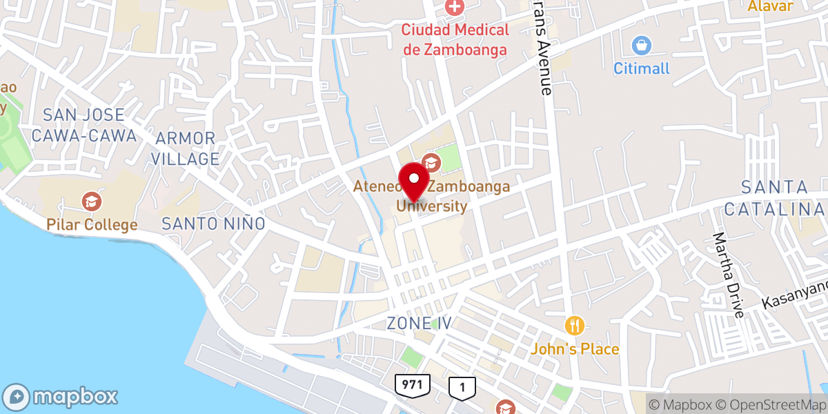 Map showing location of Archdiocese of Zamboanga