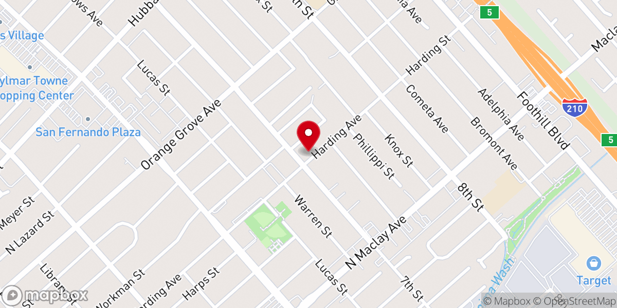 Map showing location of San Fernando First Assembly Of God