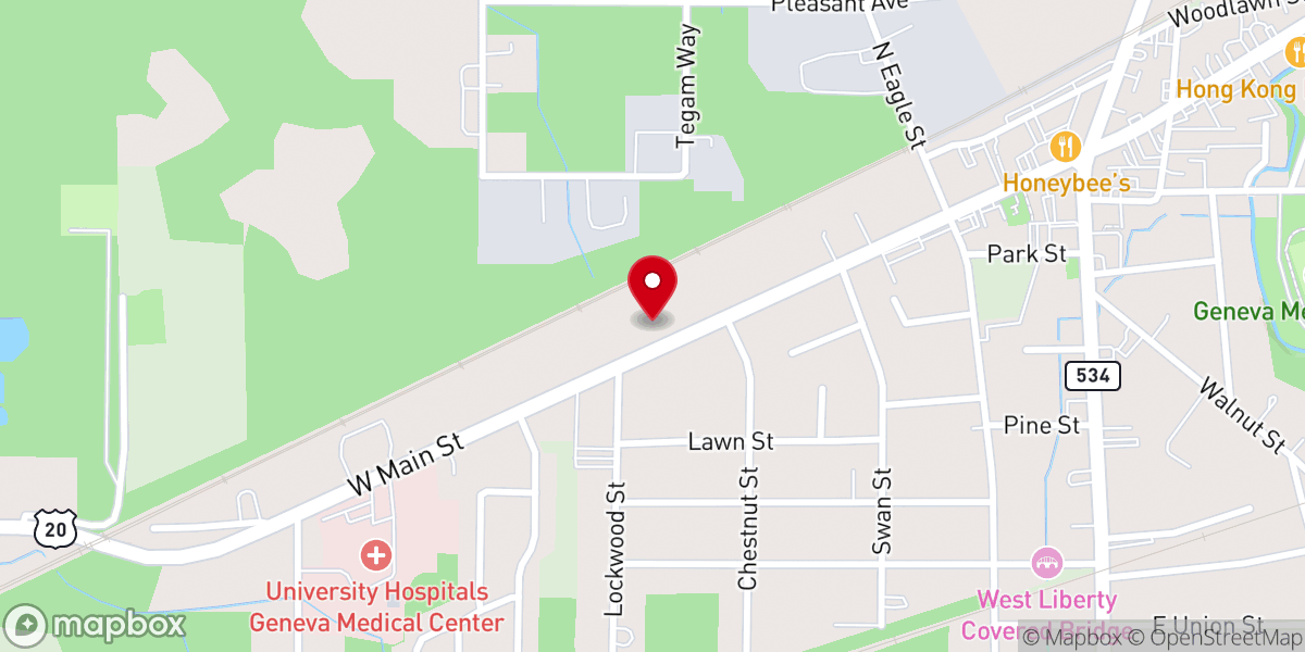 Map showing location of Geneva Food Pantry