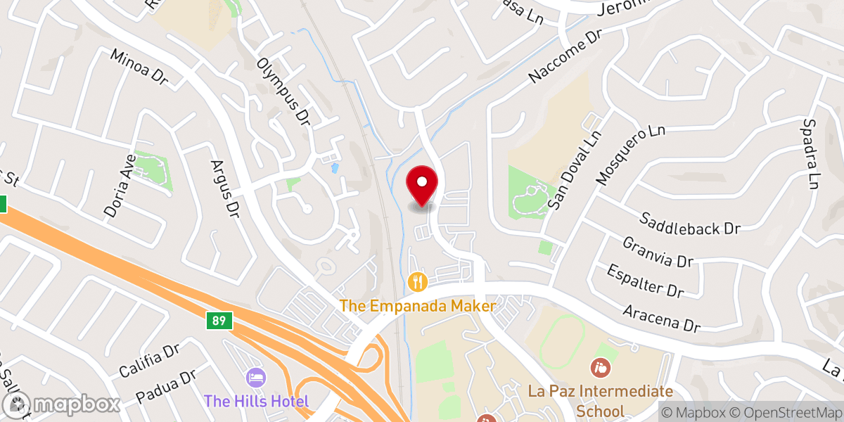 Map showing location of Calvary Chapel Mission Viejo