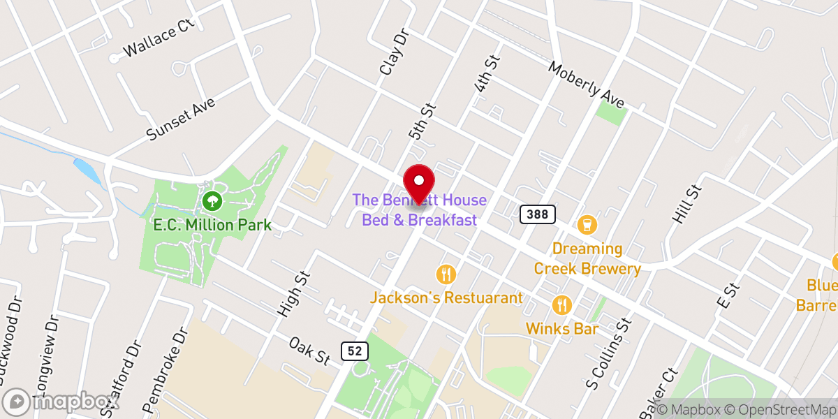 Map showing location of First Christian Church