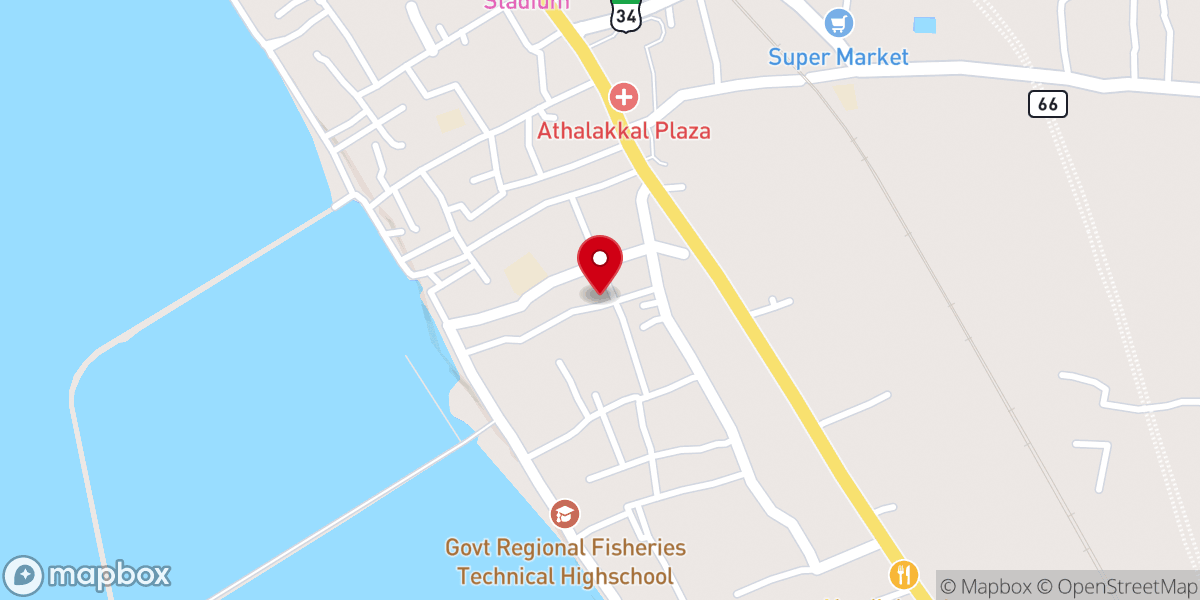 Map showing location of Cheriya Palli