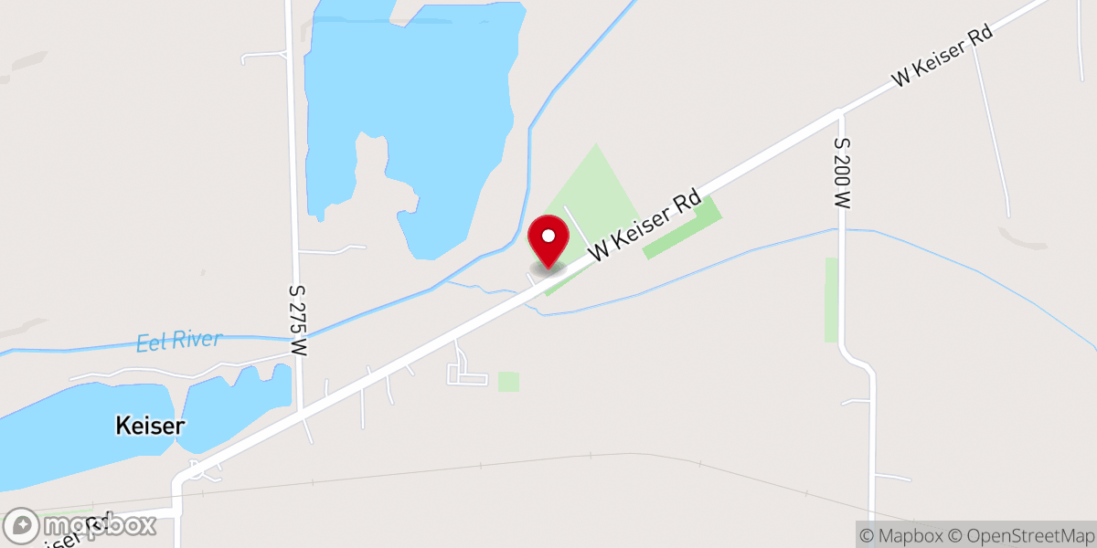 Map showing location of Eberhard Lutheran Church