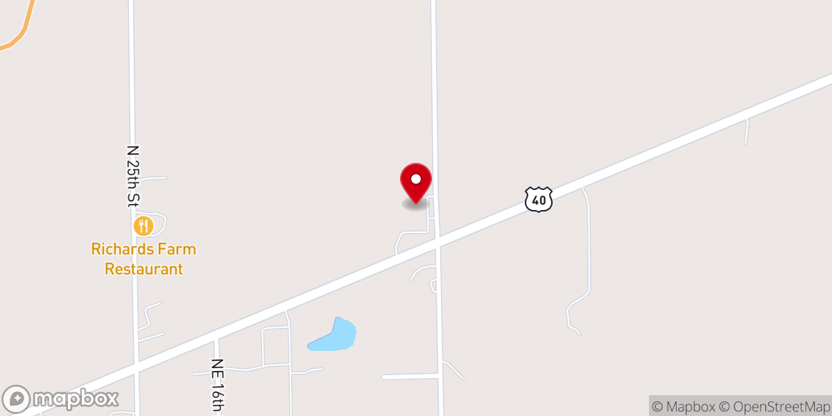 Map showing location of Casey First Church of the Nazarene