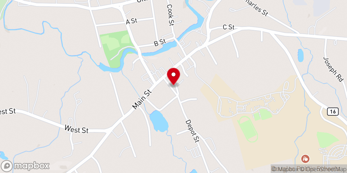 Map showing location of Second Congregational Church