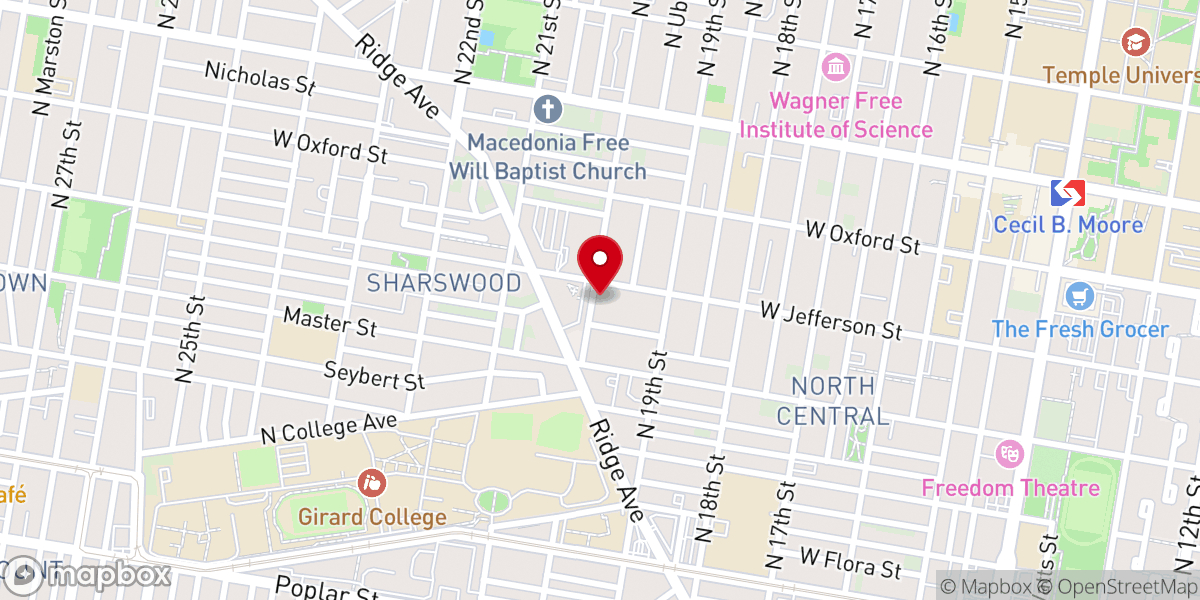 Map showing location of Bethel Church of Christ