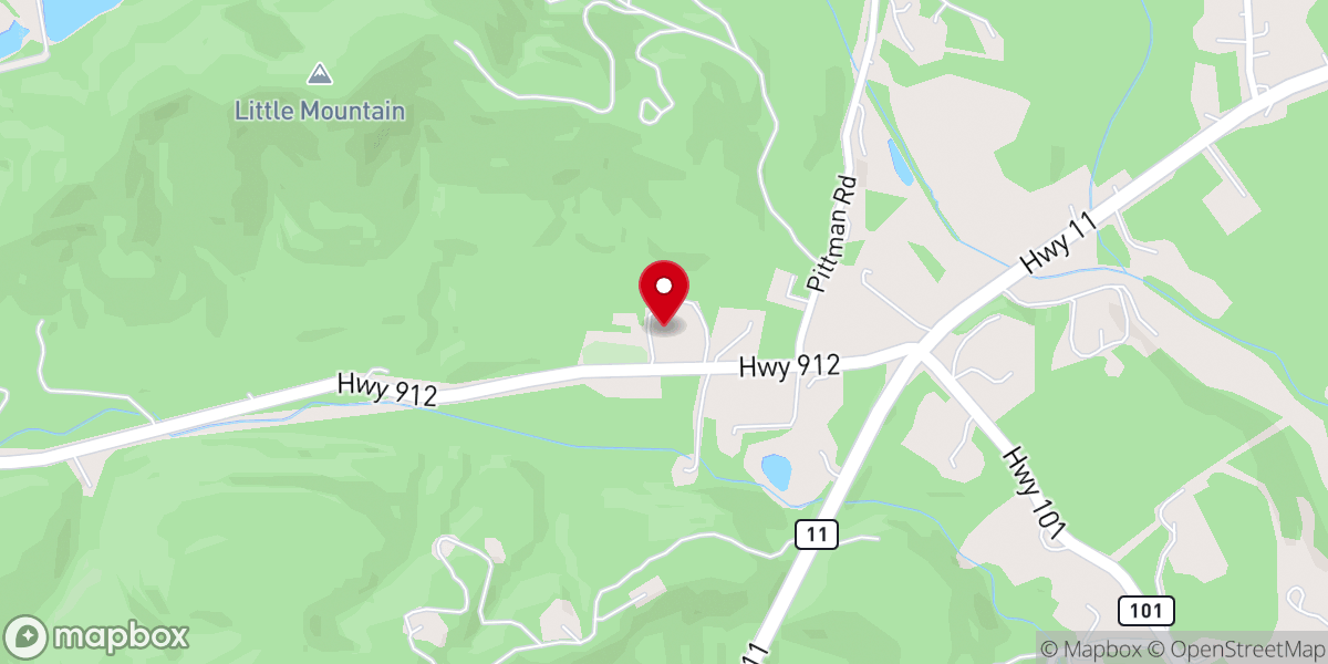 Map showing location of Mt Pleasant Baptist Church