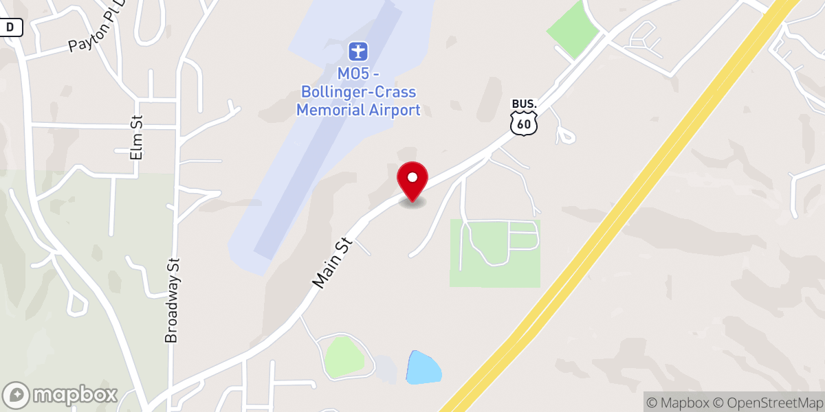 Map showing location of First Assembly of God Church
