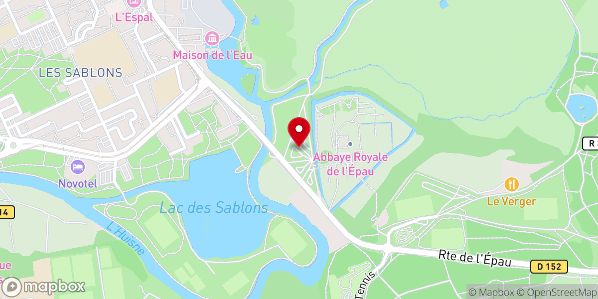 Map showing location of Abbaye