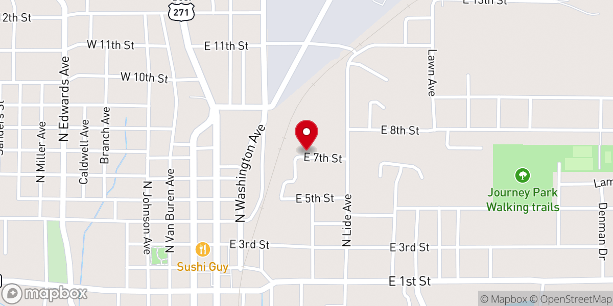 Map showing location of St Paul's Ame Church