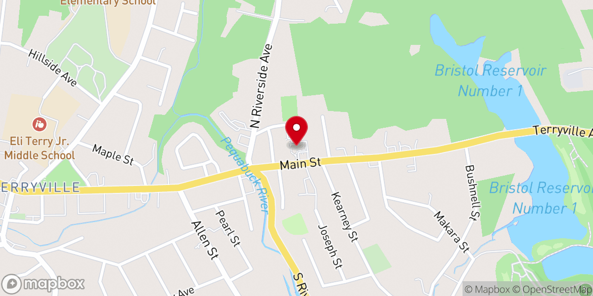 Map showing location of Plymouth Town Hall