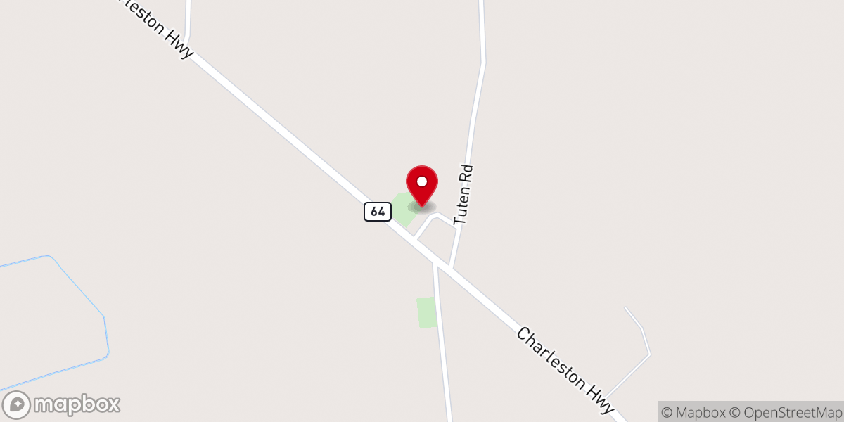 Map showing location of Jacksonboro Baptist