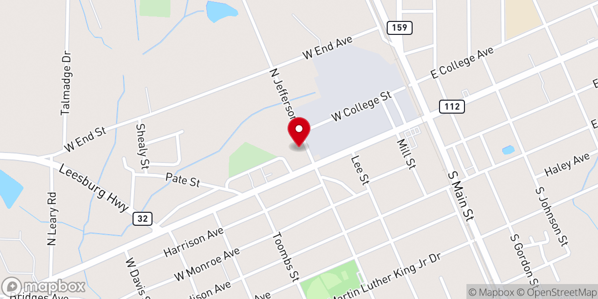 Map showing location of New Mt Zion Baptist Church