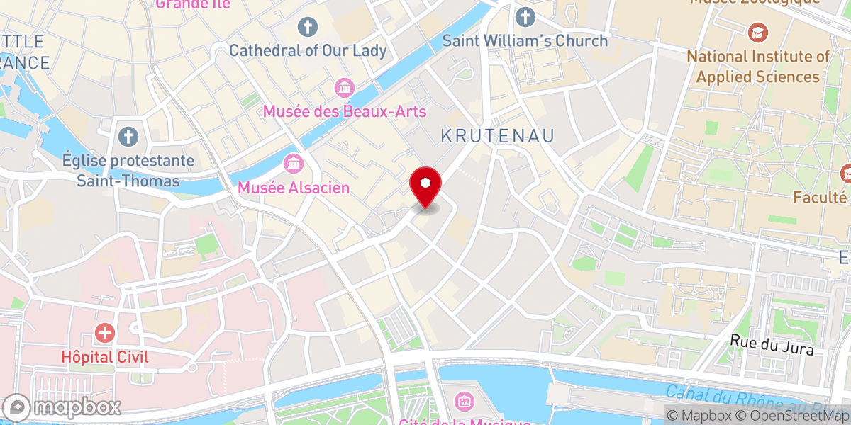 Map showing location of Église évangélique luthérienne - Paroisse de la Croix