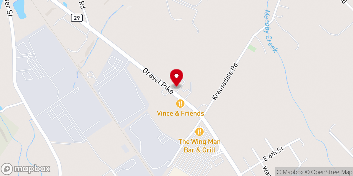 Map showing location of Keystone Independent Baptist Church