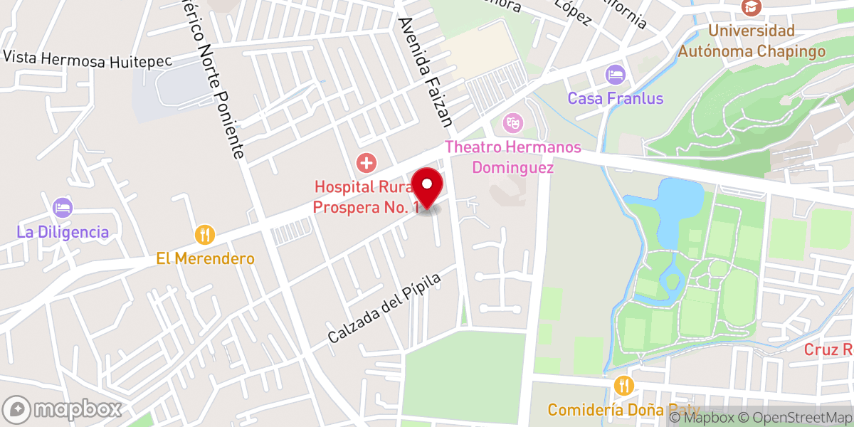 Map showing location of Parroquia de Nuestra Señora de Fátima
