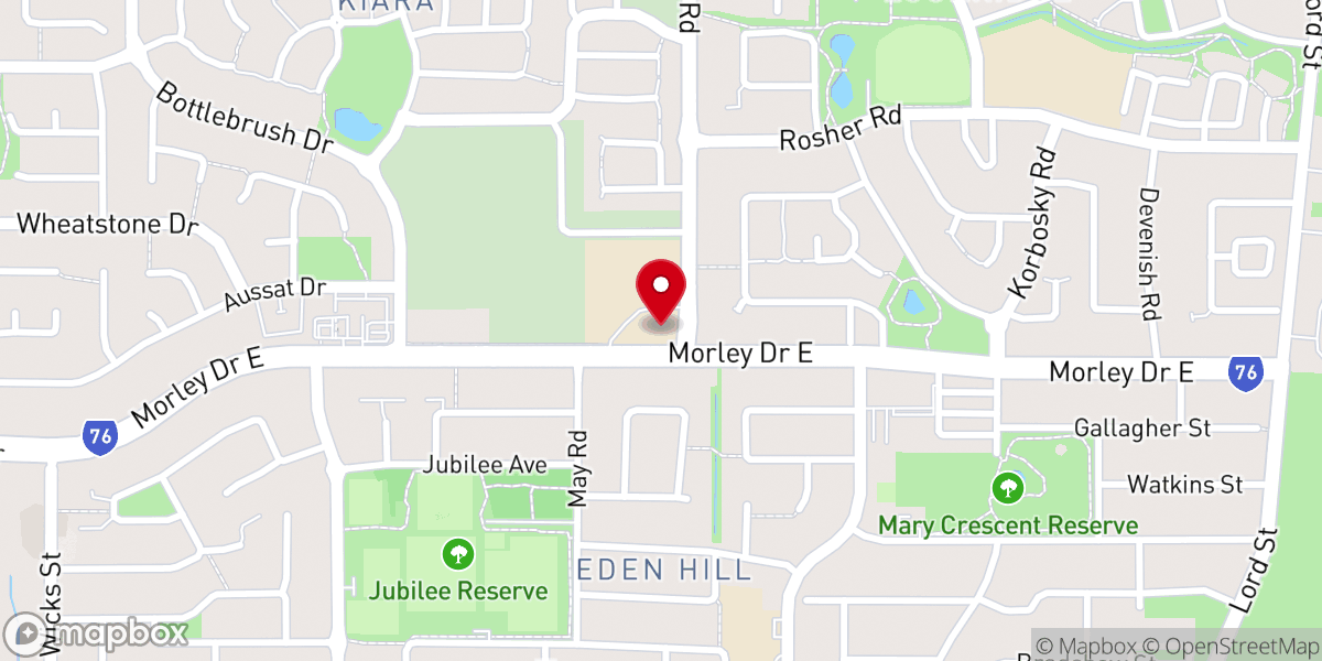 Map showing location of Good Shepherd Catholic Church