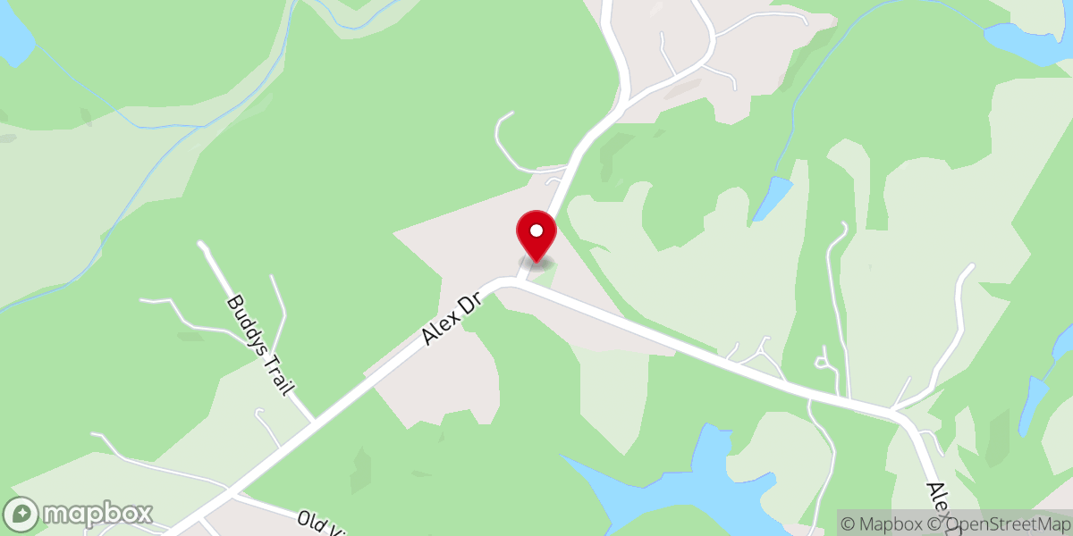 Map showing location of Hunts Memorial Baptist Church