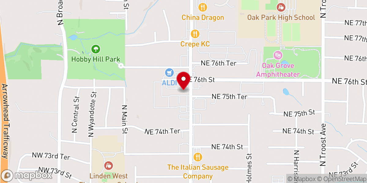 Map showing location of Calvary Chapel Northland