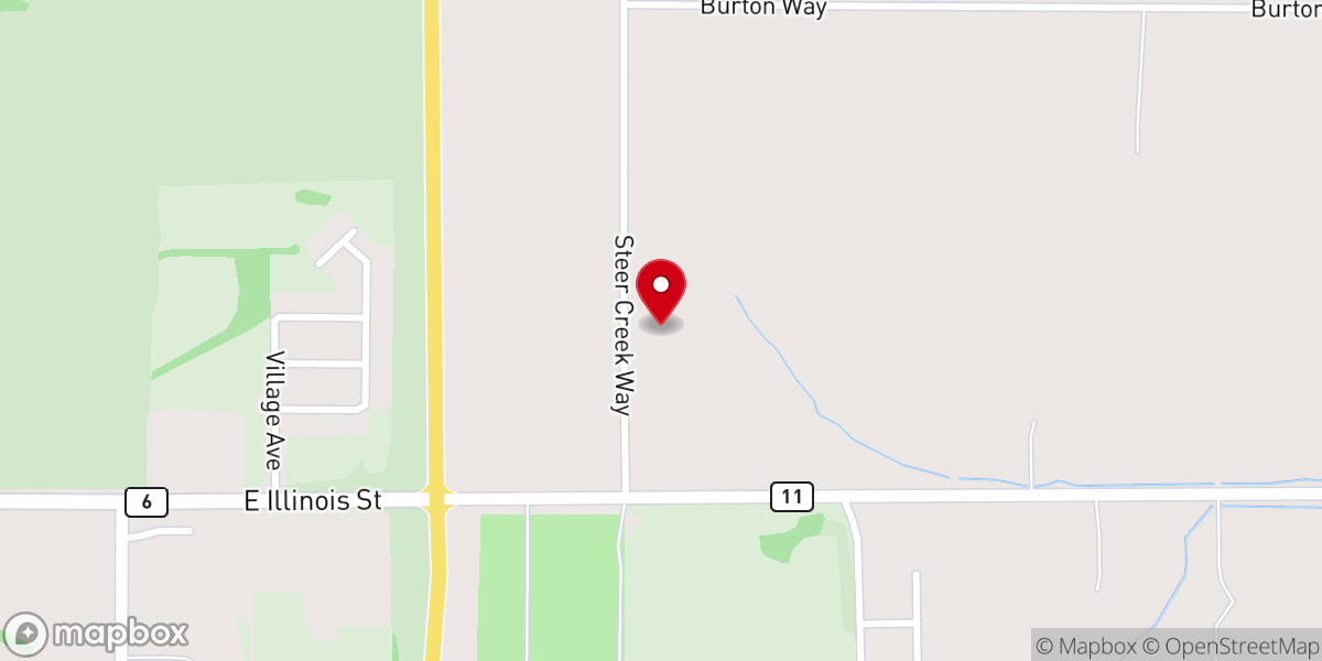 Map showing location of New Hope Evangelical Church