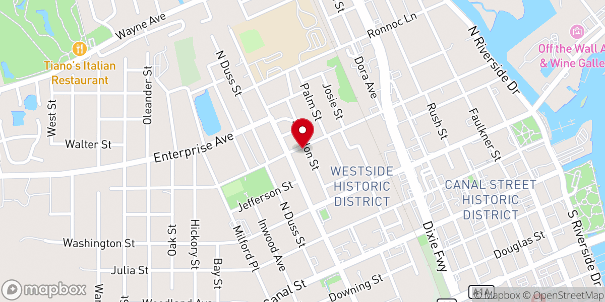 Map showing location of Allen Chapel AME Church