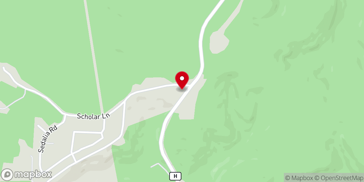 Map showing location of Mt. Gibson Baptist Church
