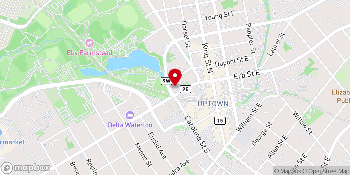 Map showing location of Knox Presbyterian Church