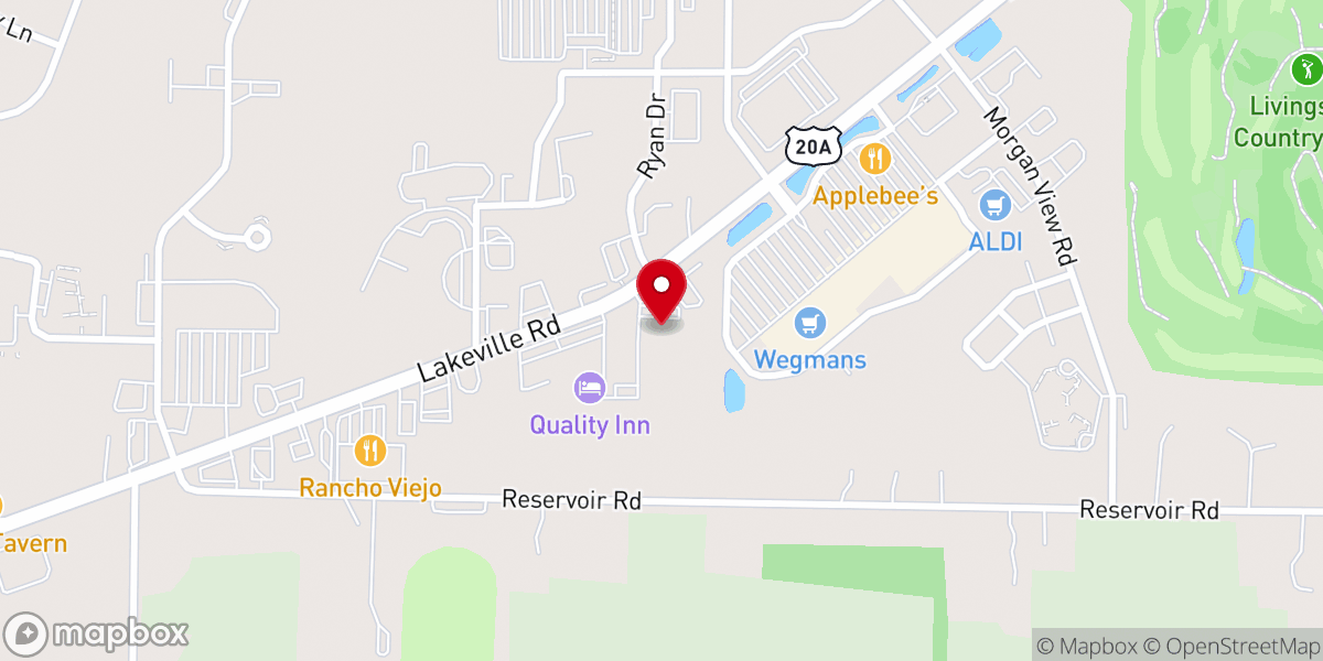 Map showing location of Livingston Lanes & Pub