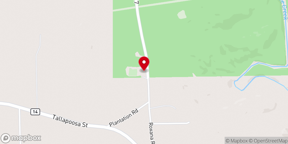 Map showing location of Beulah Missionary Baptist Church