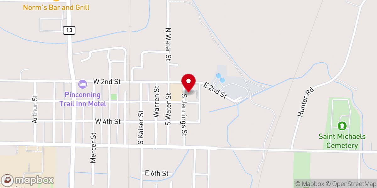 Map showing location of St Michael's Catholic Church in Holy Trinity Parish