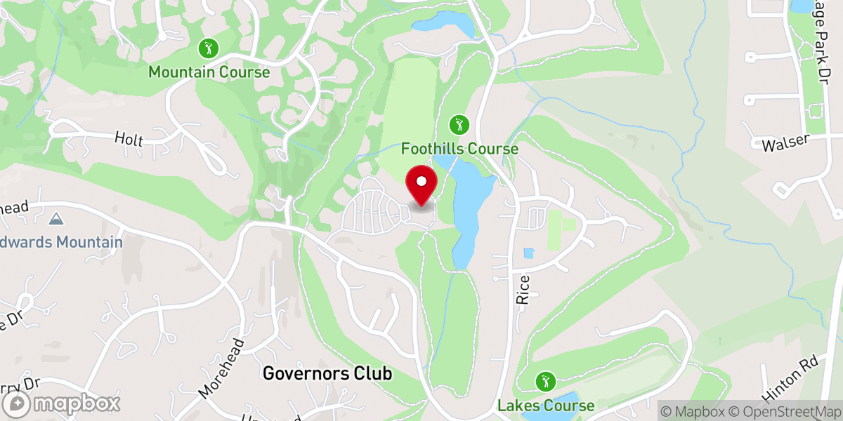Map showing location of Governors Club