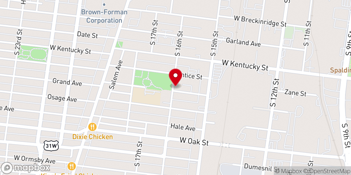 Map showing location of Youngs Chapel AME Church