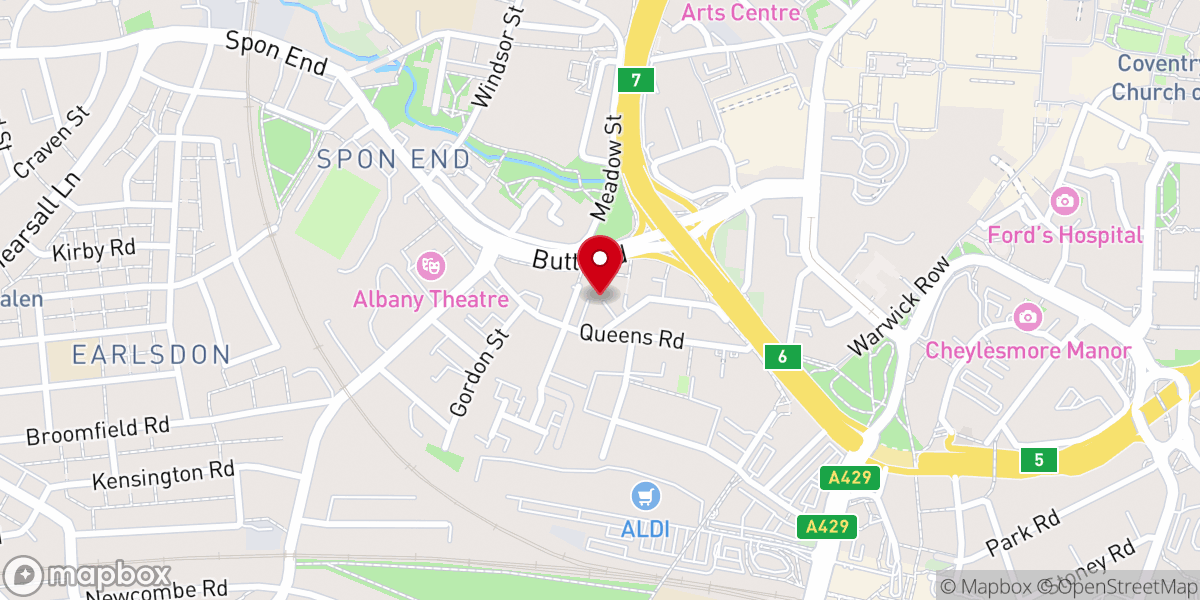 Map showing location of New Hope Elim | Tamil Church Coventry
