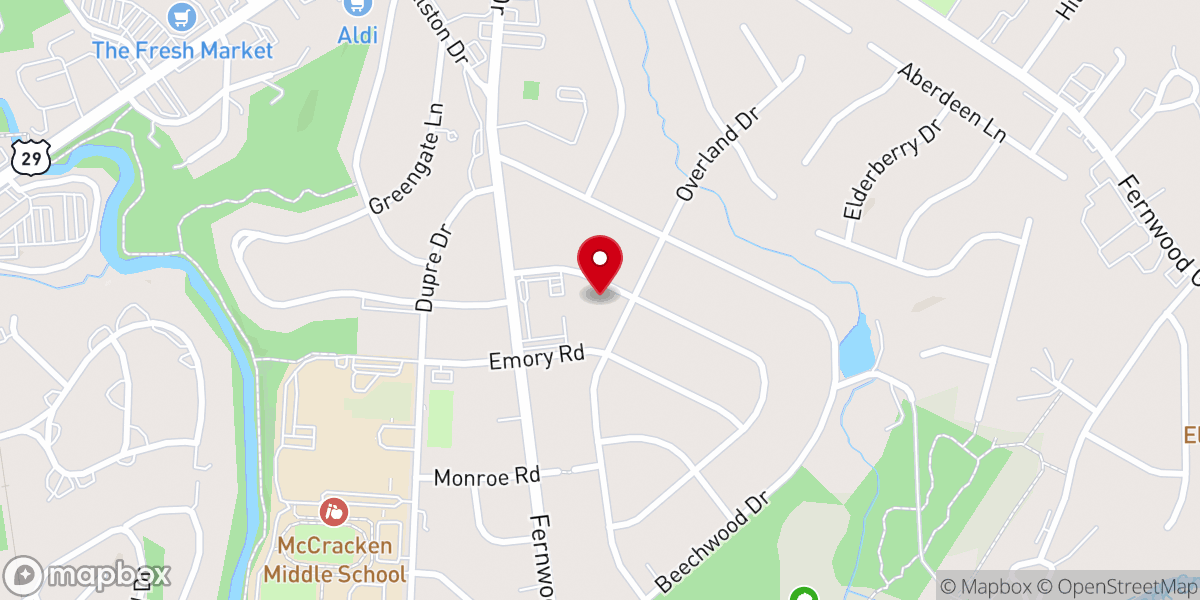 Map showing location of Westminster Presbyterian Church Office