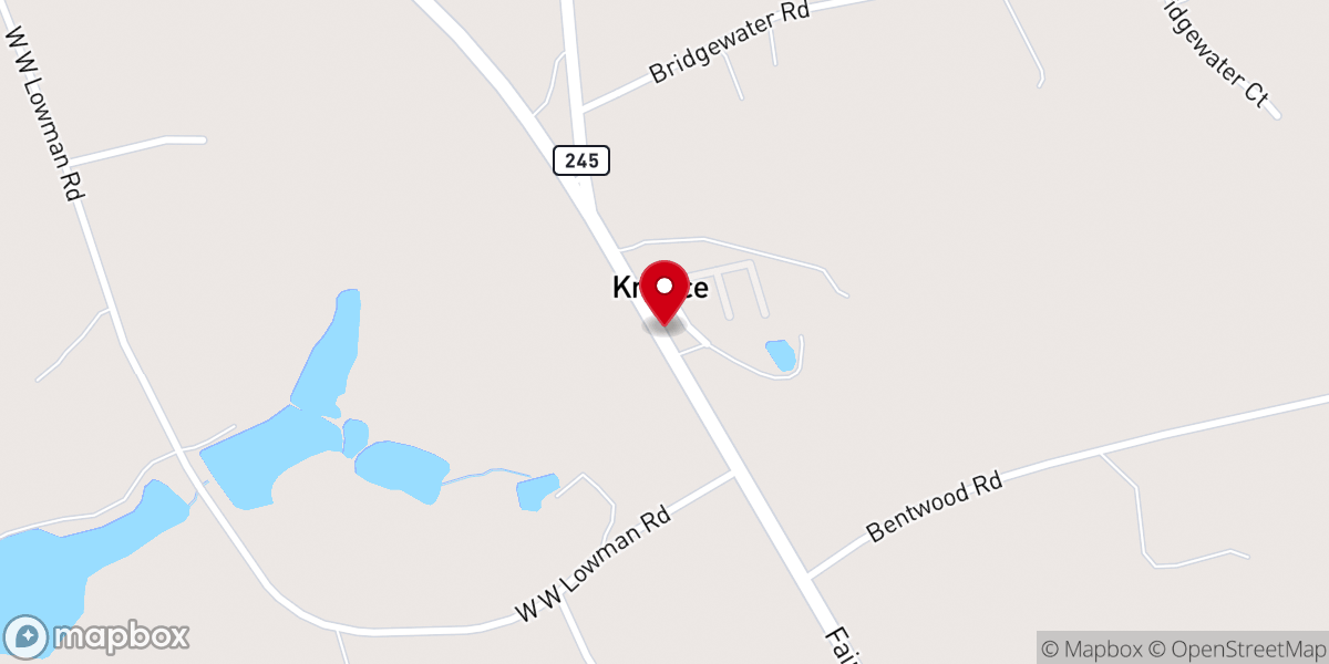 Map showing location of Camp Agapé Youth Camp