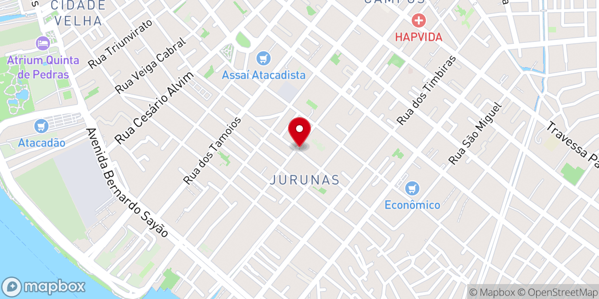 Map showing location of Assembleia de Deus Pariquis 3