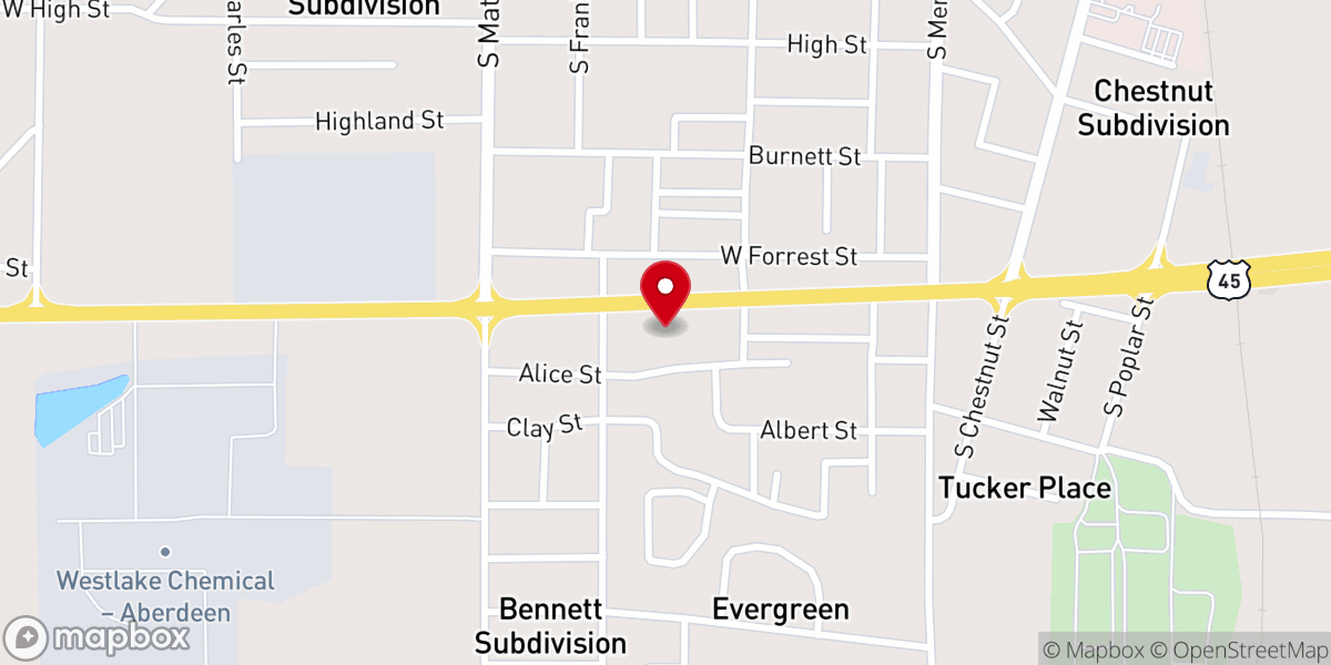 Map showing location of Saint Paul Methodist Church