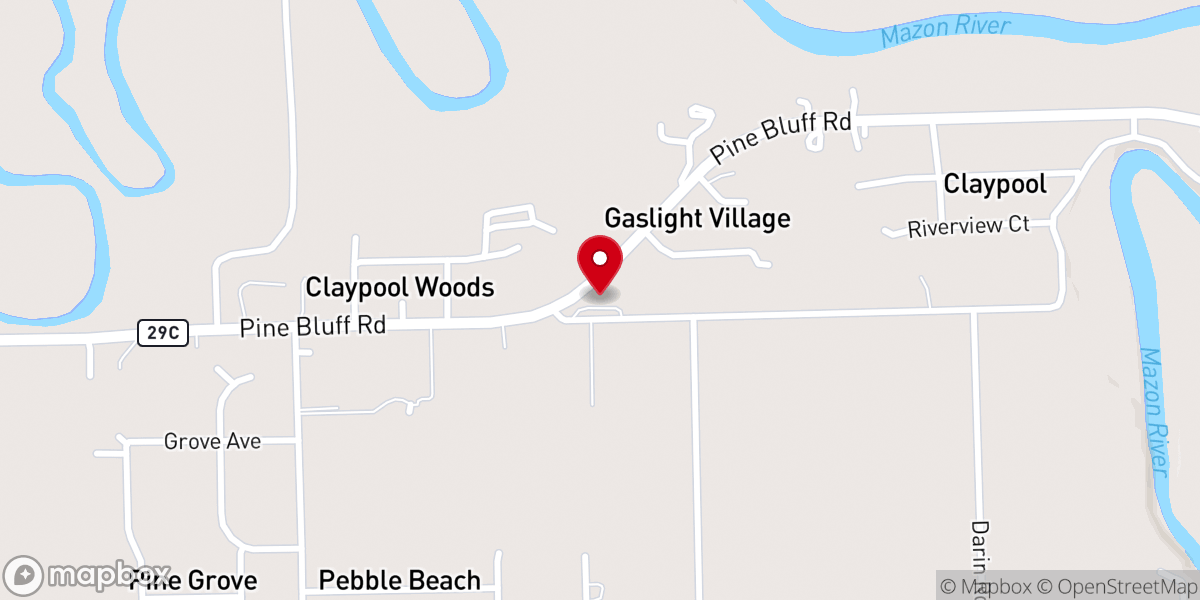 Map showing location of Church of Christ