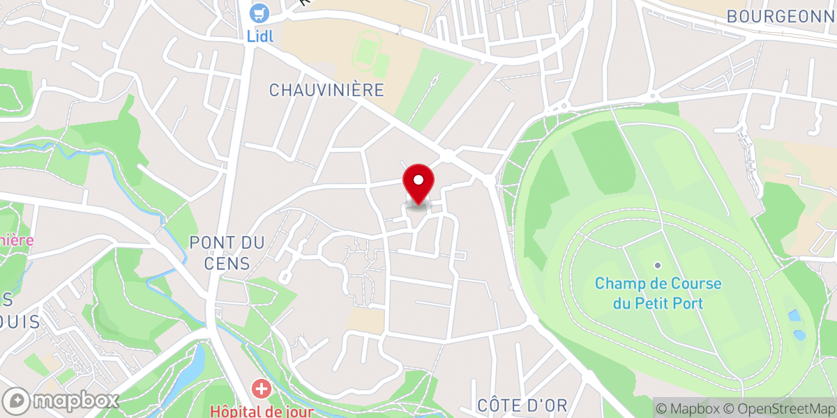Map showing location of Redeeming Grace Church Nantes