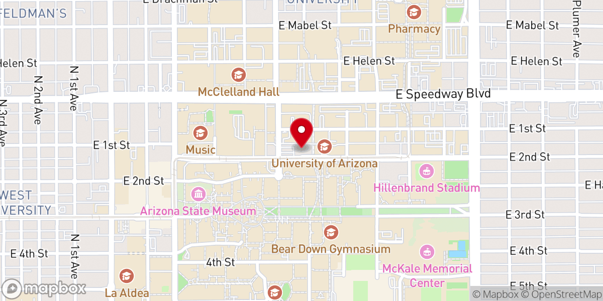 Map showing location of Tucson AZ Institute of Religion