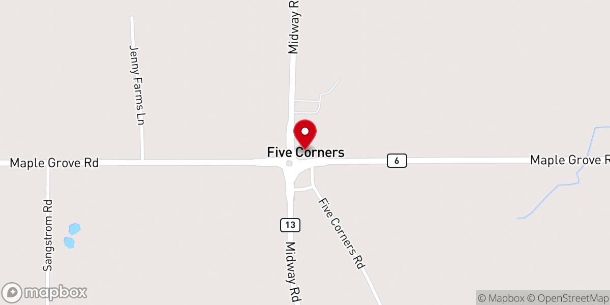 Map showing location of Faith Baptist Church