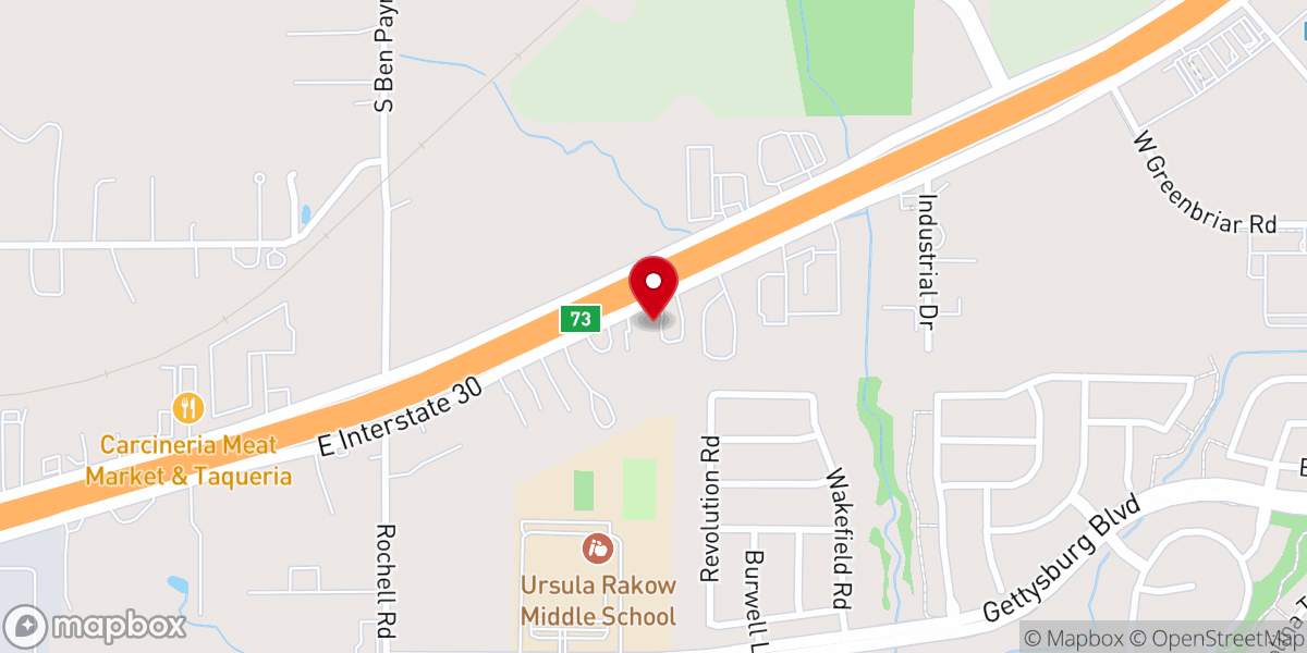 Map showing location of Rockwall United Pentecostal Church