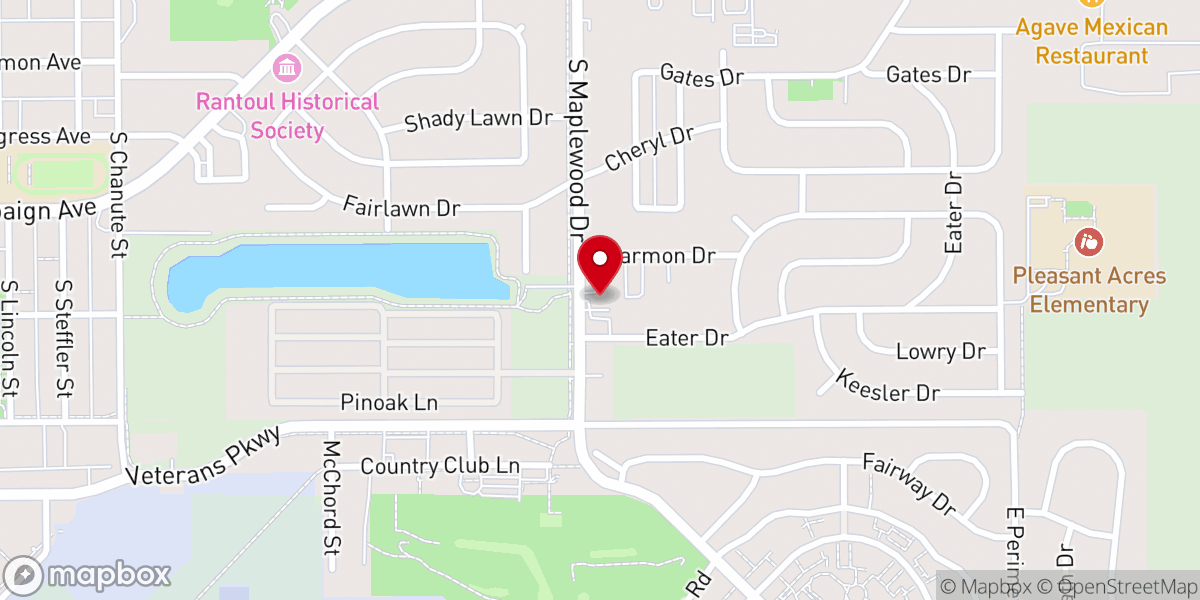 Map showing location of Centro de Vida Church Rantoul