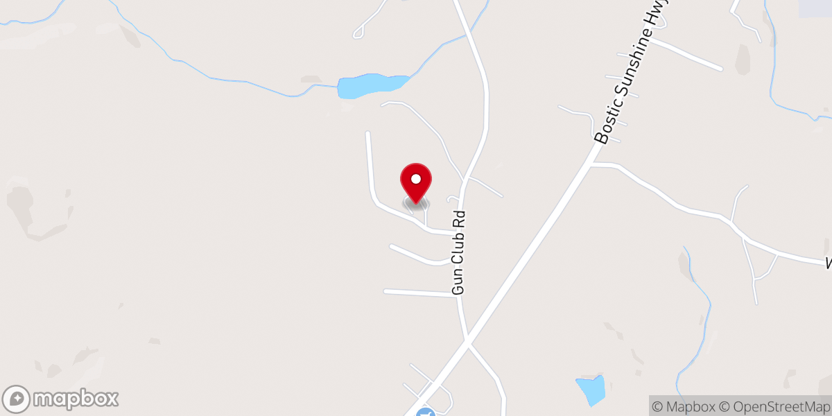 Map showing location of New Vernon Baptist Church